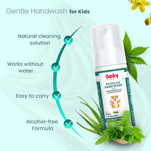 BabyOrgano Waterless Handwash Kids Neem Aloe 50ml | The Mom Store - Baby Skincare