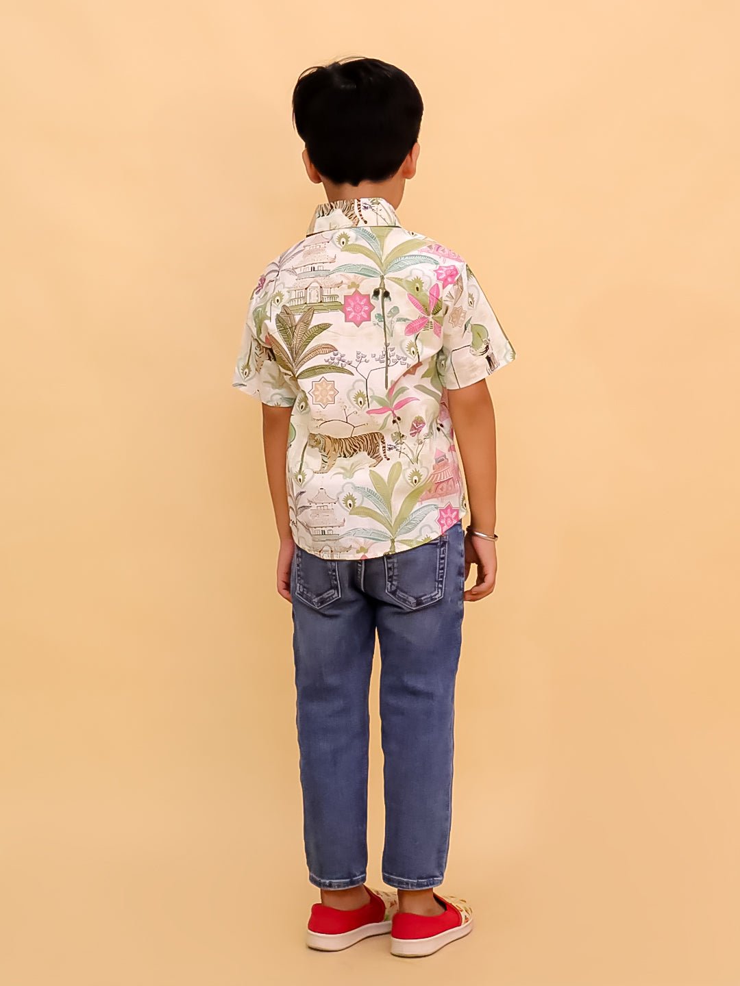 Bagh - i - Bold Jungle Print Boys Shirt - KES - SC - BGBDB - 0 - 6