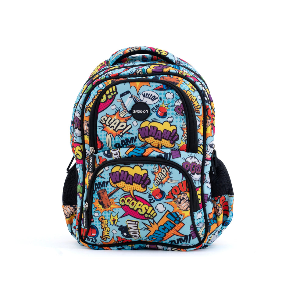 Novex Snug-On Zippy Printed Unisex Kids School Bag for 4th Class to 6th Class - 17 Inch | Backpack for 10-12 Years Kids