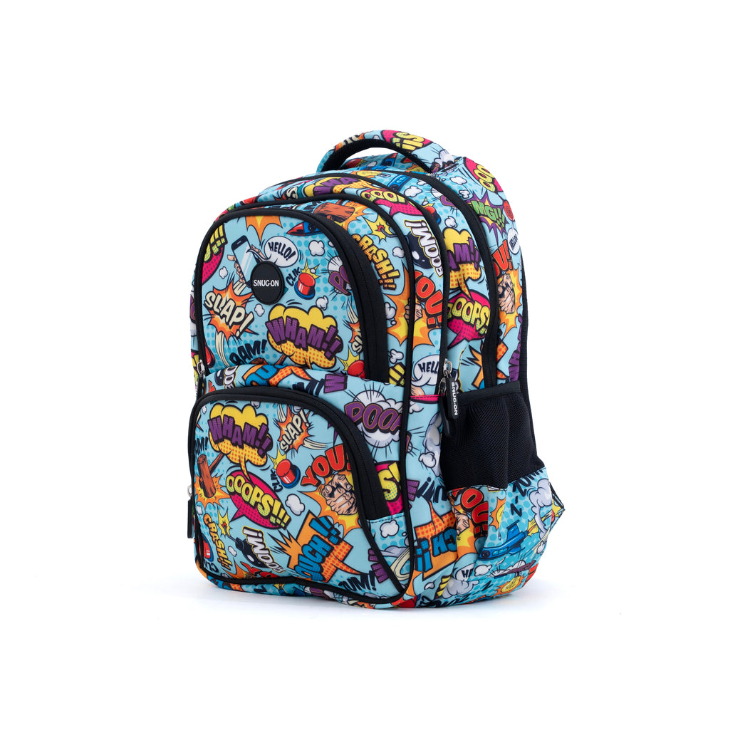 Novex Snug-On Zippy Printed Unisex Kids School Bag for 4th Class to 6th Class - 17 Inch | Backpack for 10-12 Years Kids