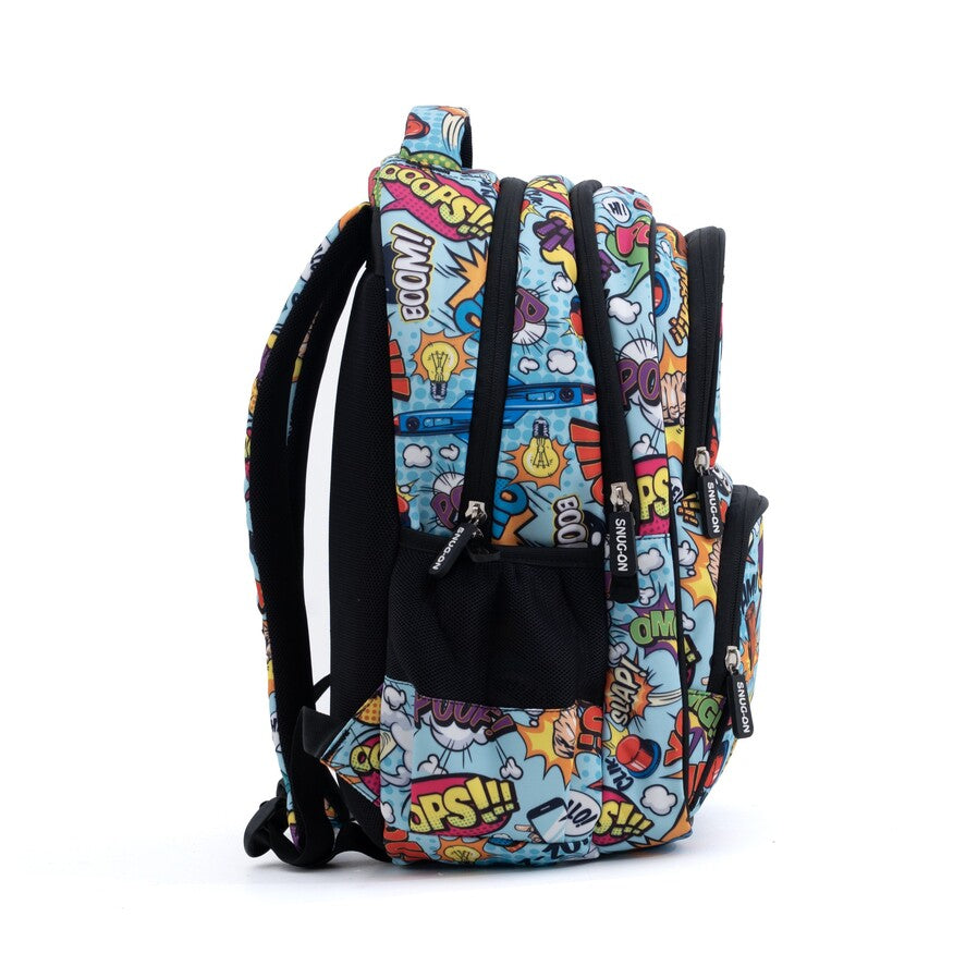 Novex Snug-On Zippy Printed Unisex Kids School Bag for 4th Class to 6th Class - 17 Inch | Backpack for 10-12 Years Kids