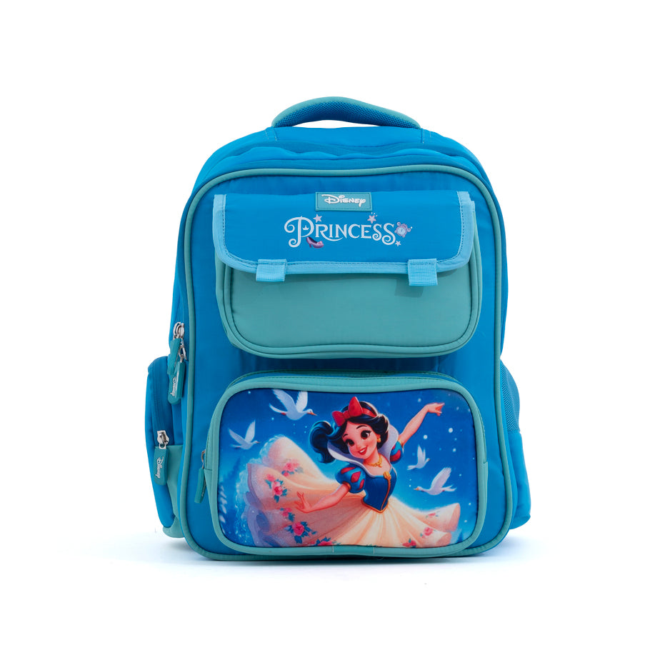 Novex Snug-On Princess Printed Girl Kids School Bag for 1st Class to 4th Class - 16 Inch | Backpack for 7-10 Years Kids