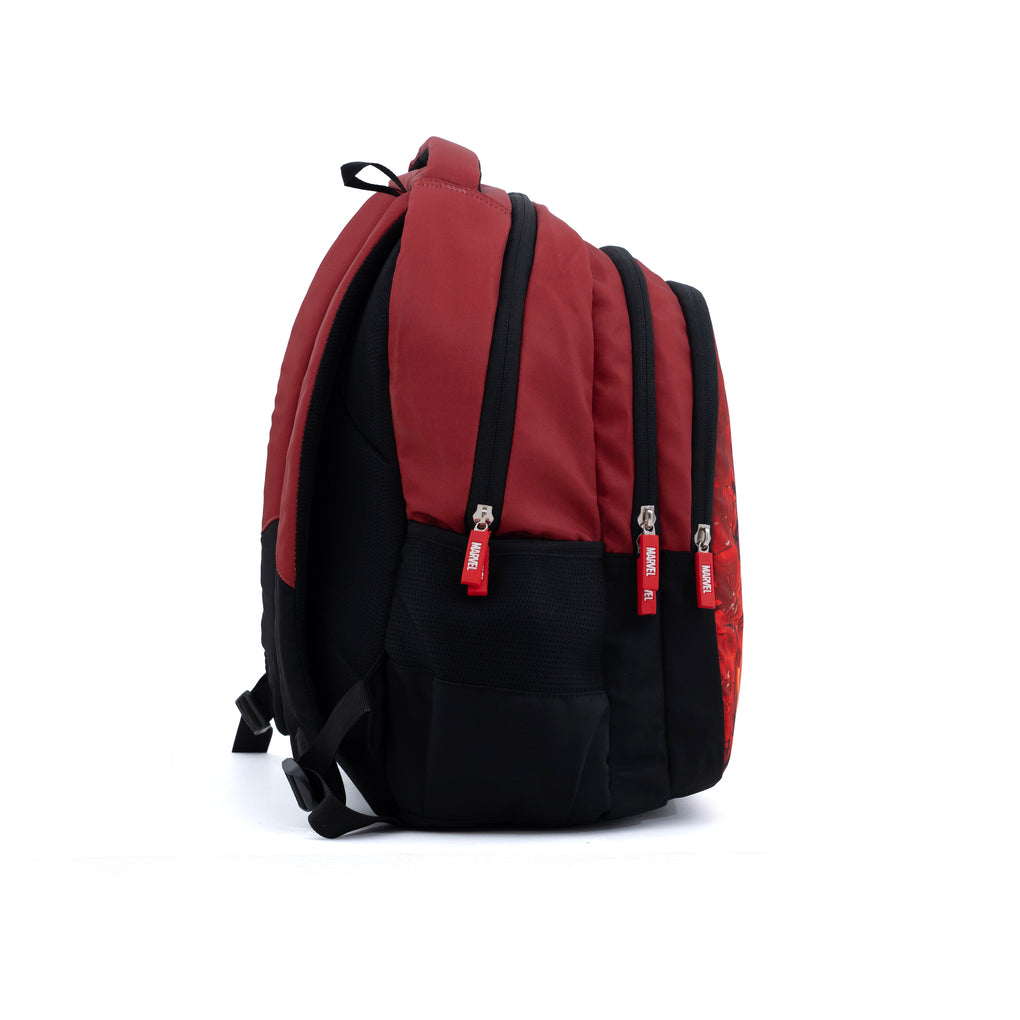 Novex Snug-On Iron Man Printed Boy Kids School Bag for 4th Class to 6th Class - 17 Inch | Backpack for 10-12 Years Kids