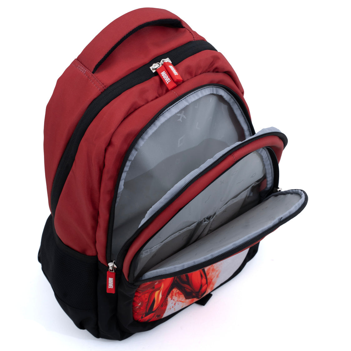 Novex Snug-On Iron Man Printed Boy Kids School Bag for 4th Class to 6th Class - 17 Inch | Backpack for 10-12 Years Kids