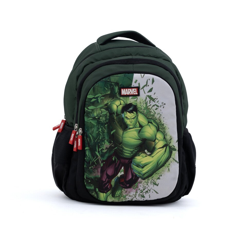 Novex Snug-On Hulk Printed Boy Kids School Bag for 4th Class to 6th Class - 17 Inch | Backpack for 10-12 Years Kids