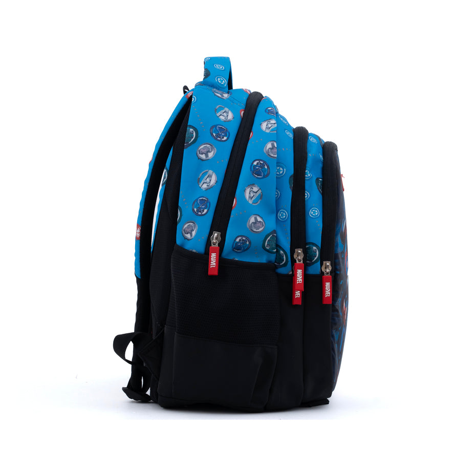 Novex Snug-On Captain America Printed Boy Kids School Bag for 4th Class to 6th Class - 17 Inch