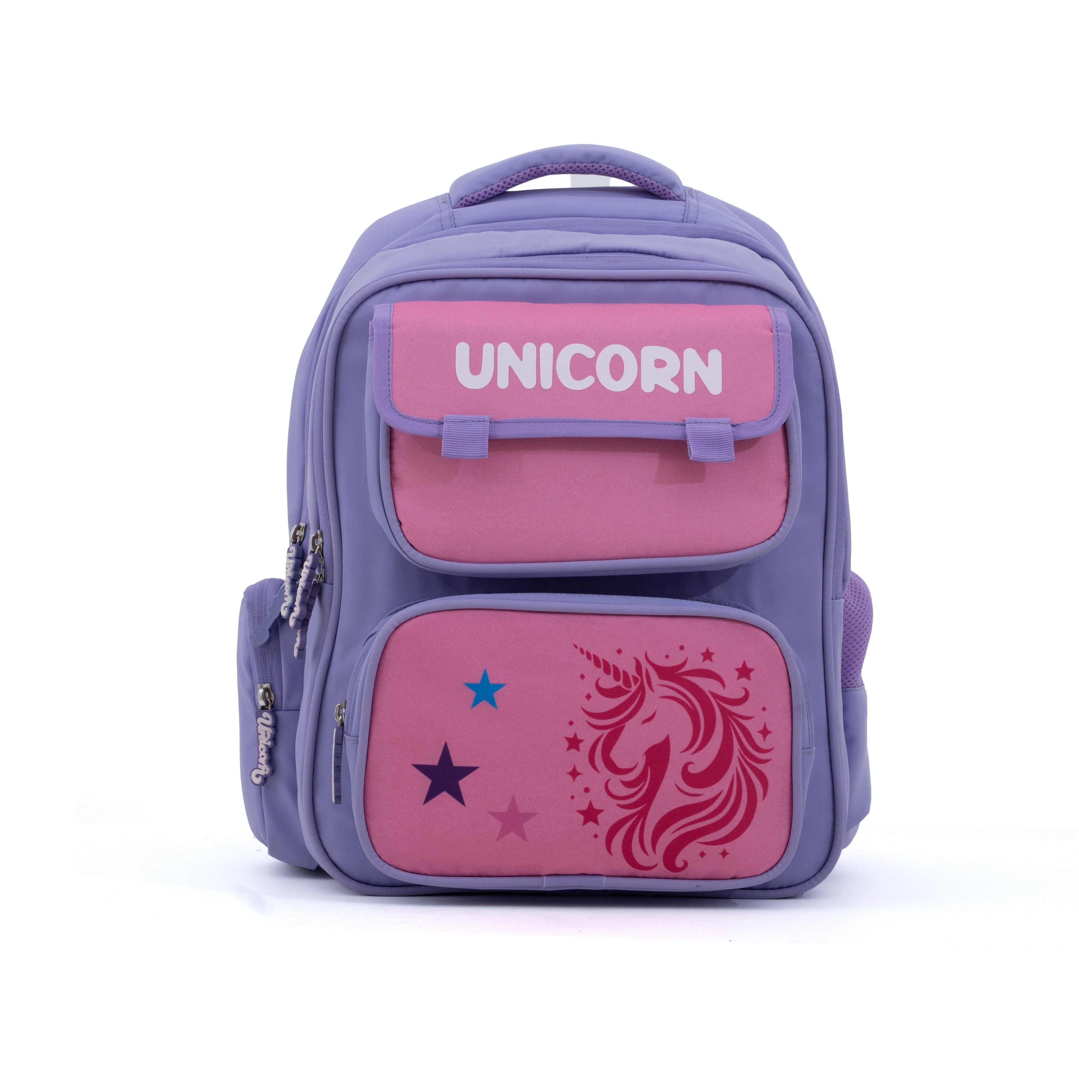 Novex Snug-On Unicorn Printed Girl Kids School Bag for 1st Class to 4th Class - 16 Inch