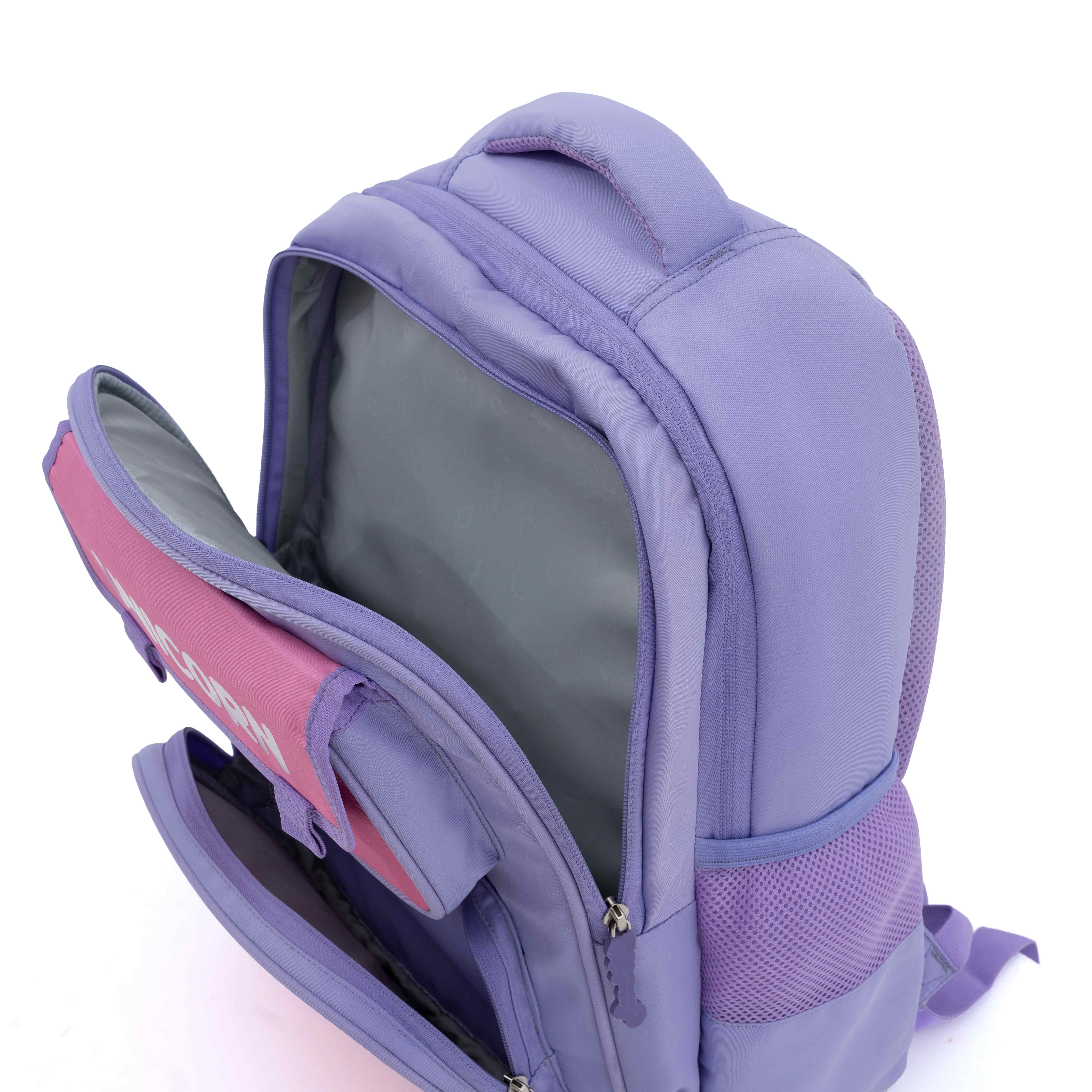 Novex Snug-On Unicorn Printed Girl Kids School Bag for 1st Class to 4th Class - 16 Inch