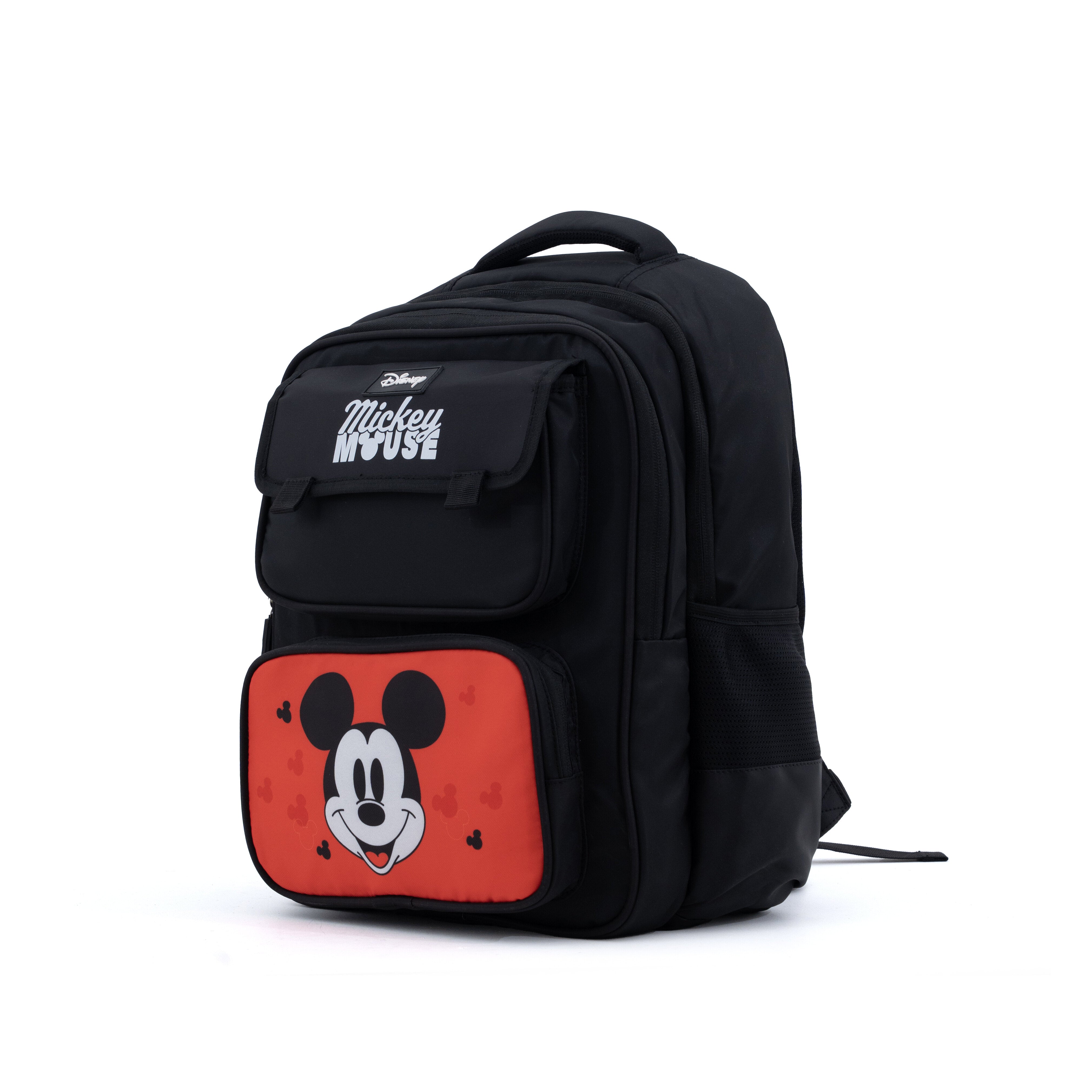 Novex Snug-On Mickey Mouse Printed Boy Kids School Bag for 1st Class to 4th Class - 16 Inch | Backpack for 7-10 Years Kids