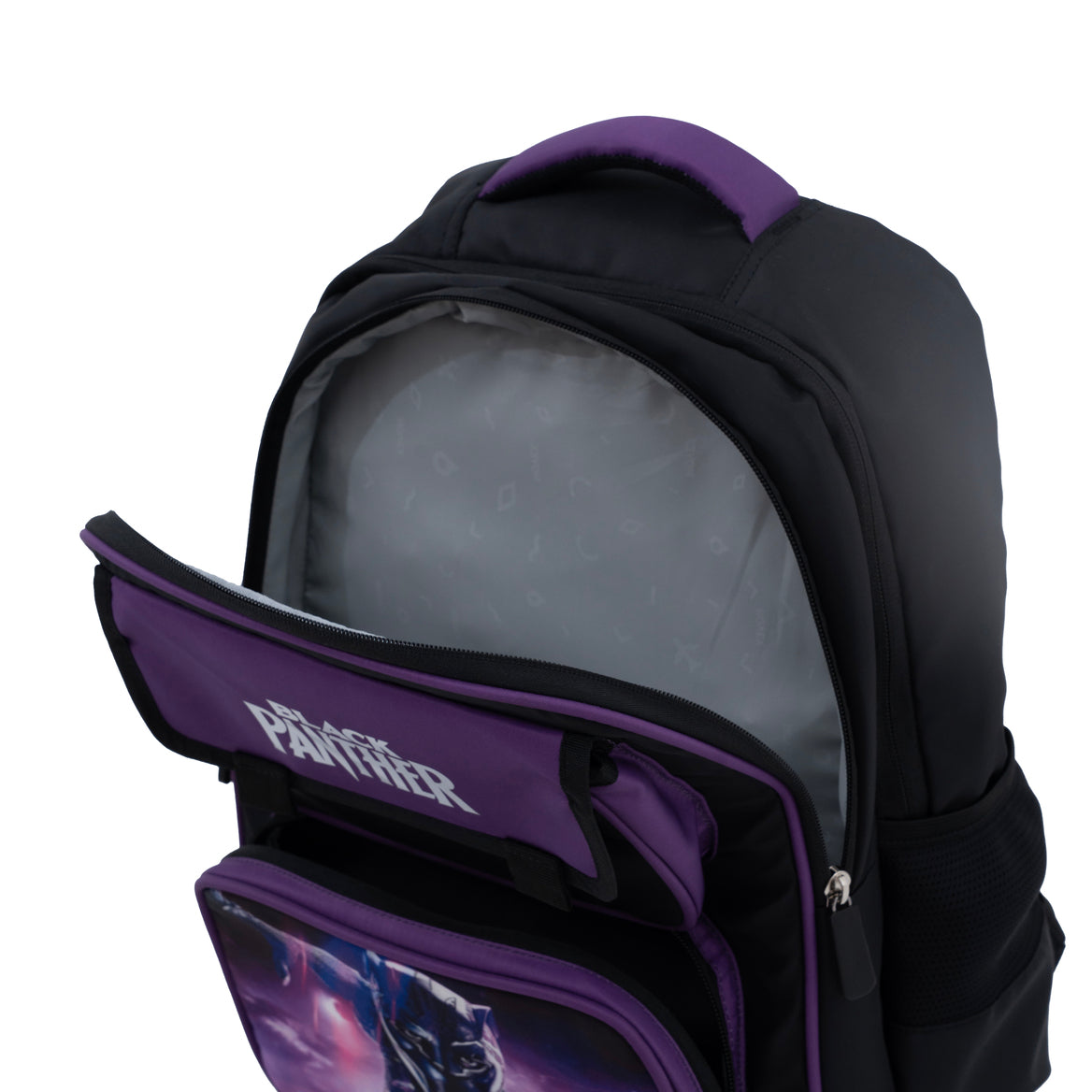 Novex Snug-On Black Panther Printed Boy Kids School Bag for 1st Class to 4th Class - 16 Inch | Backpack for 7-10 Years Kids