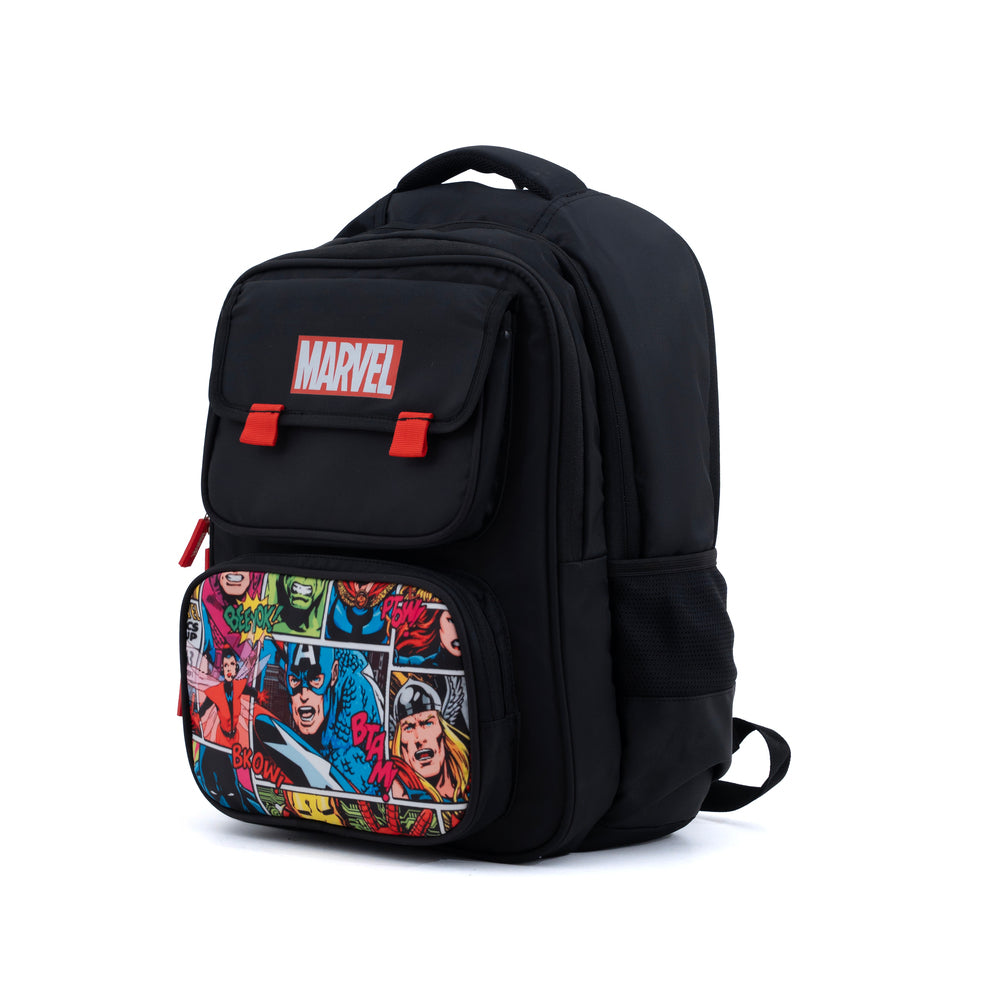 Novex Snug-On Avengers Printed Boy Kids School Bag for 1st Class to 4th Class - 16 Inch | Backpack for 7-10 Years Kids