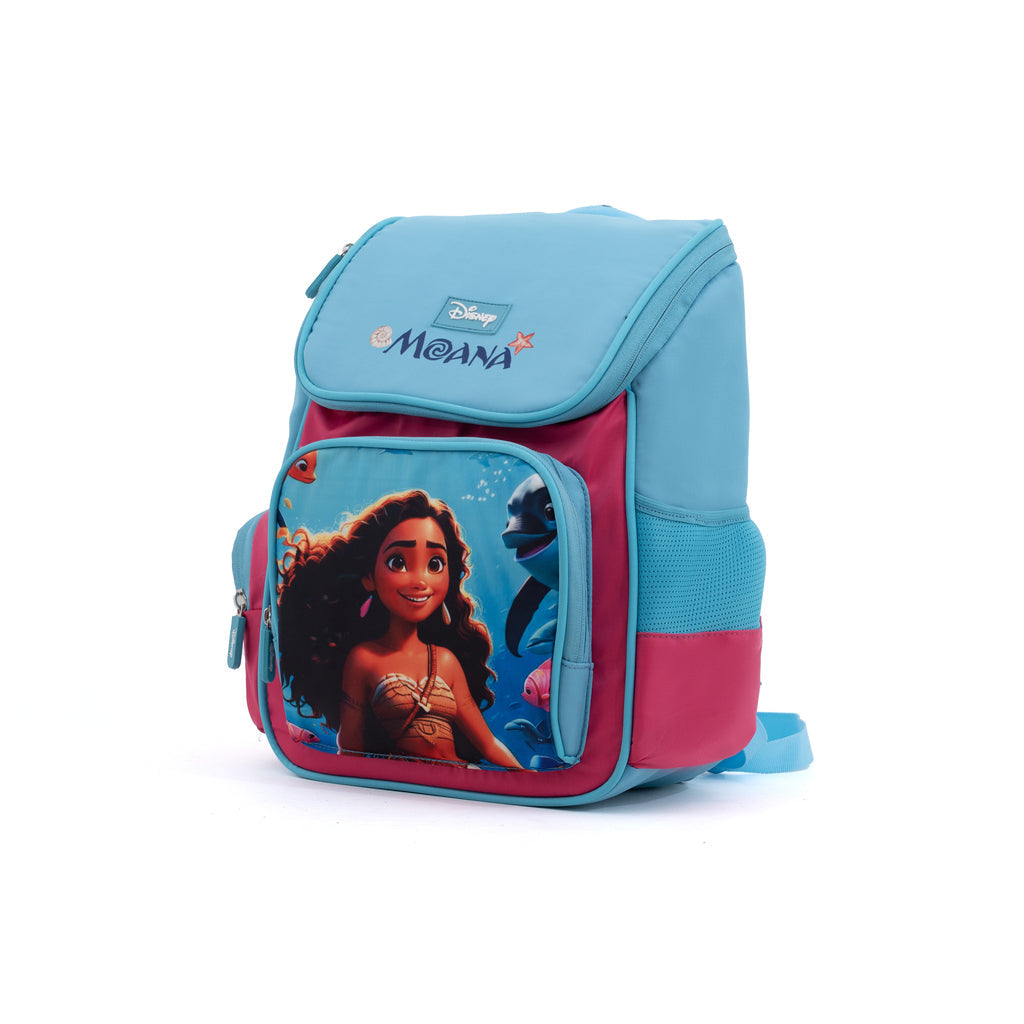 Novex Snug-On Moana Printed Girl Kids School Bag for Preschool, Kindergarten - 13 Inch | Backpack for 3-5 Years Kids