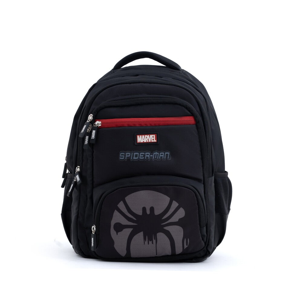 Novex Snug-On Spider Man Printed Boy Kids School Bag for 4th Class to 6th Class - 17 Inch | Backpack for 10-12 Years Kids