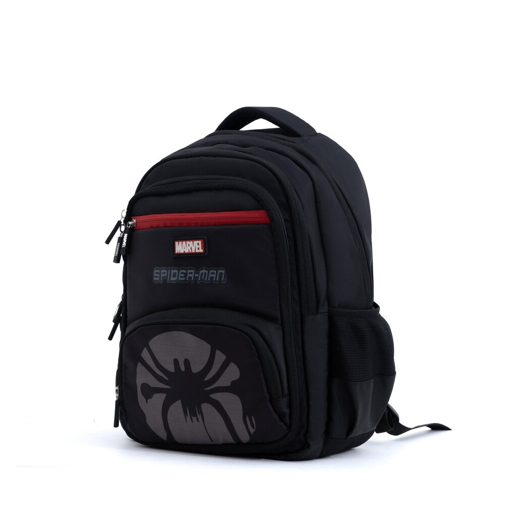 Novex Snug-On Spider Man Printed Boy Kids School Bag for 4th Class to 6th Class - 17 Inch | Backpack for 10-12 Years Kids