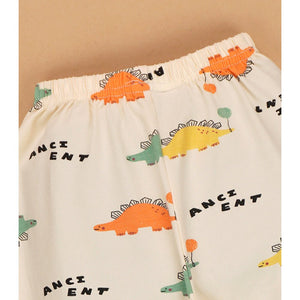 Baloon Dinosaur Olive & Cream soft Cotton Kids Nightsuit - 1 - 2 Years Nightsuits