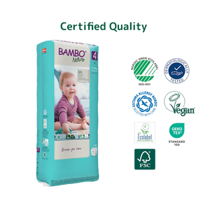 Bambo Nature Tape Diapers Large 48 Pieces Baby Diapers | The Mom Store - Tape Diapers