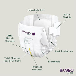 Bambo Nature Tape Diapers Medium 28 Pieces Baby Diapers | The Mom Store - Tape Diapers