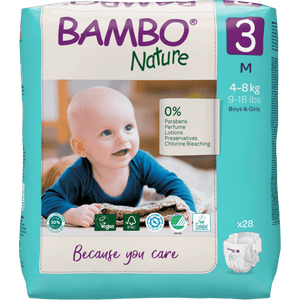 Bambo Nature Tape Diapers Medium 52 Pieces Baby Diapers | The Mom Store - Tape Diapers