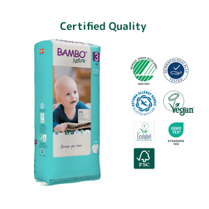 Bambo Nature Tape Diapers Medium 52 Pieces Baby Diapers | The Mom Store - Tape Diapers