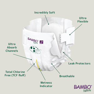 Bambo Nature Tape Diapers Small 30 Pieces Baby Diapers | The Mom Store - Tape Diapers