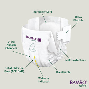 Bambo Nature Tape Diapers XL 22 Pieces Baby Diapers | The Mom Store - Tape Diapers