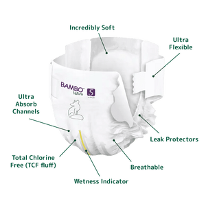 Bambo Nature Tape Diapers XL 44 Pieces Baby Diapers | The Mom Store - Tape Diapers