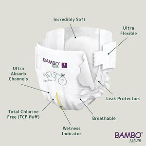 Bambo Nature Tape Diapers XS 22 Pieces Baby Diapers | The Mom Store - Tape Diapers
