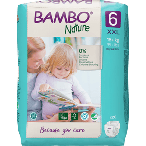 Bambo Nature Tape Diapers XXL 20 Pieces Baby Diapers | The Mom Store - Tape Diapers