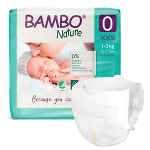 Bambo Nature Tape Diapers XXS 24 Pieces Baby Diapers | The Mom Store - XXS Tape Diapers
