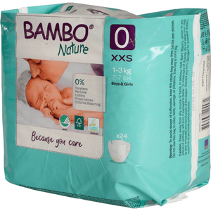 Bambo Nature Tape Diapers XXS 24 Pieces Baby Diapers | The Mom Store - XXS Tape Diapers