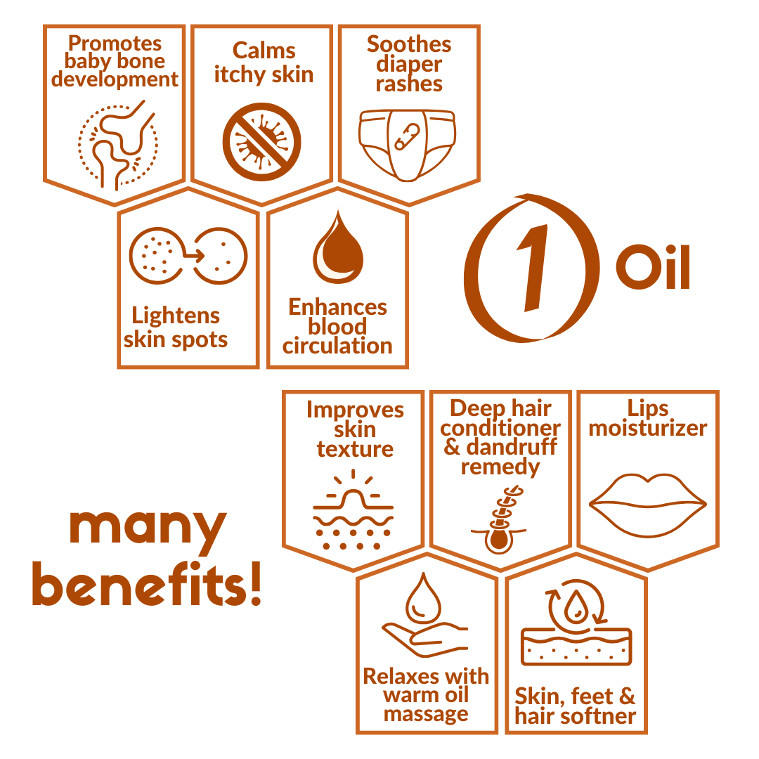 Coco Crush Cold Pressed Mustard Pure & Organic Hair & Body Oil for Babies