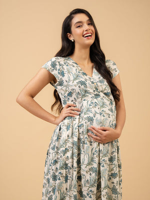 Bare Ivory Maternity and Nursing Dress - S Maternity Casual Dress