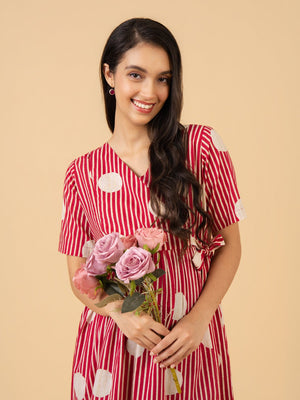 Bare Magenta Maternity and Nursing Dress - S Maternity Casual Dress