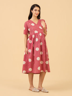 Bare Magenta Maternity and Nursing Dress - S Maternity Casual Dress