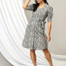 Barely Grey Floral Women's A - Line Dress - WDRS - GYFRL - S