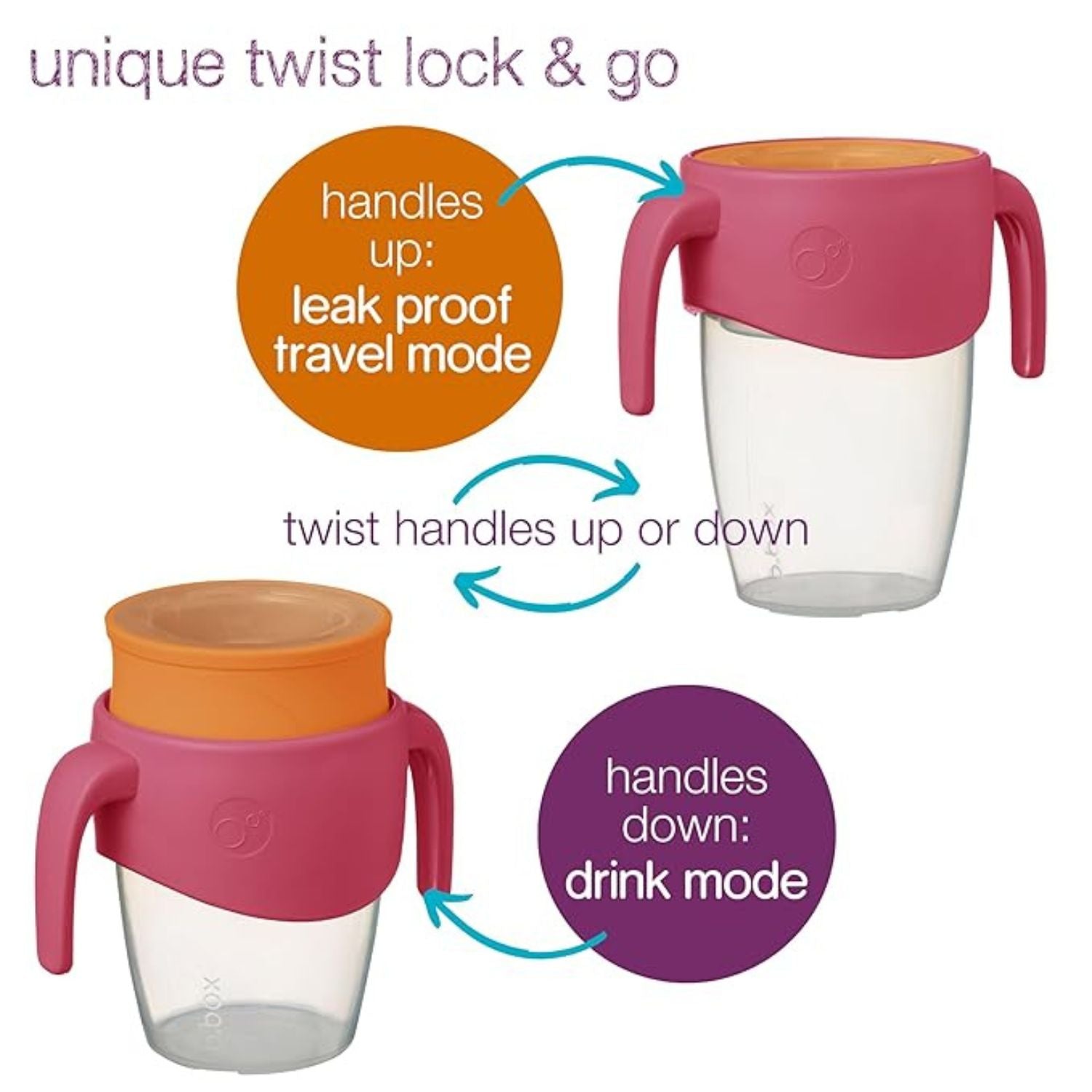 b.box 360 Cup Strawberry Shake Pink Orange - 200134