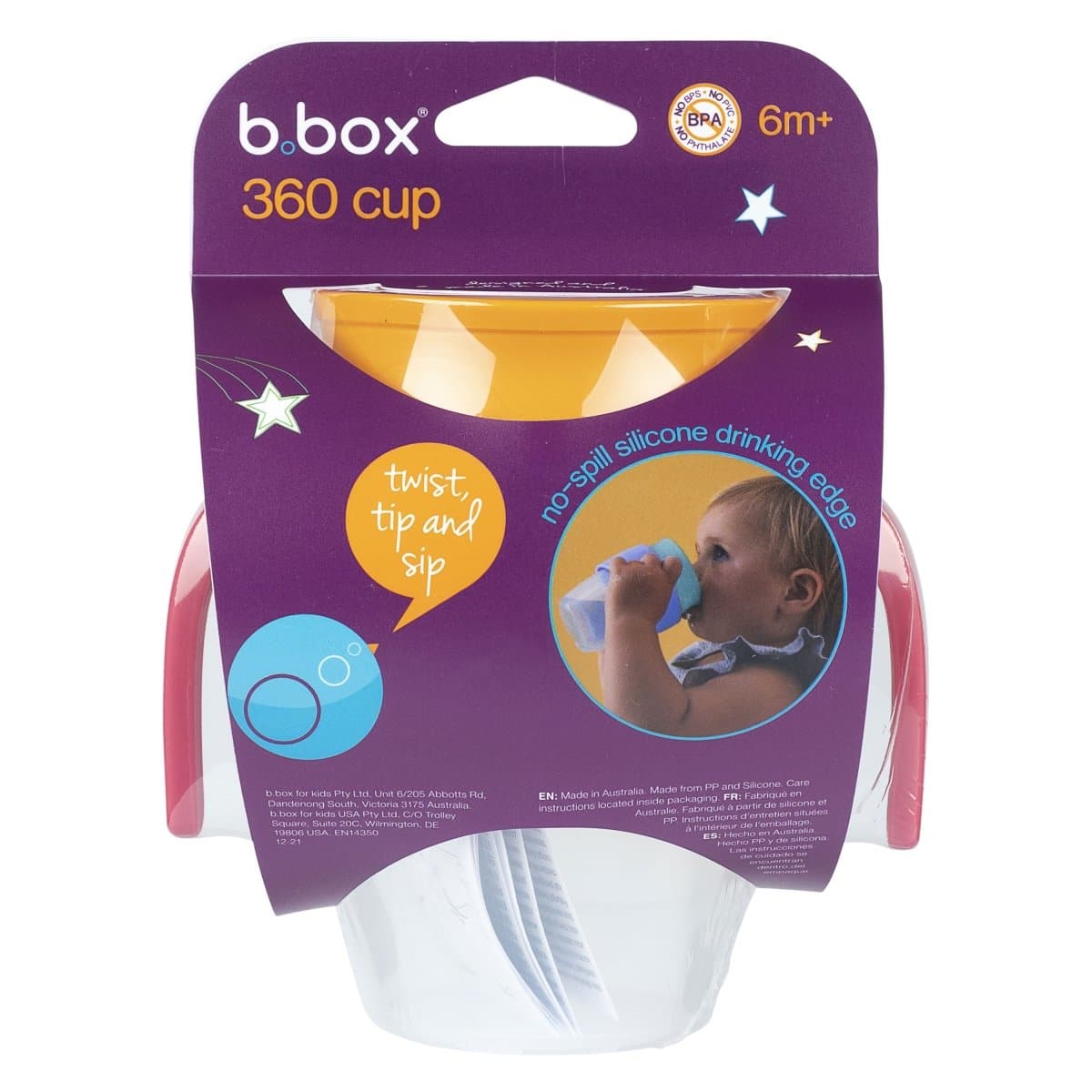 b.box 360 Cup Strawberry Shake Pink Orange - 200134