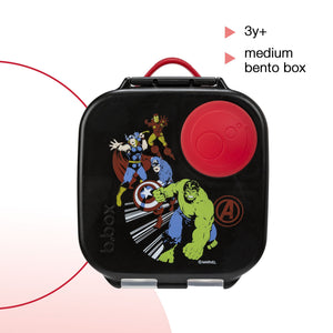 b.box Avengers Mini Lunchbox - Adjustable Divider, Flexi Fruit Holder & 1L Capacity - Multicolor - 4007XMA4