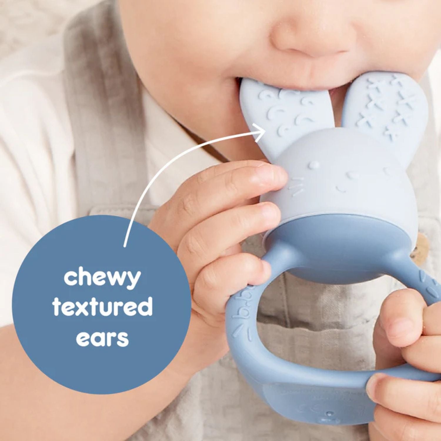 b.box Chill + Fill Bunny Teether Lullaby Blue - 100408