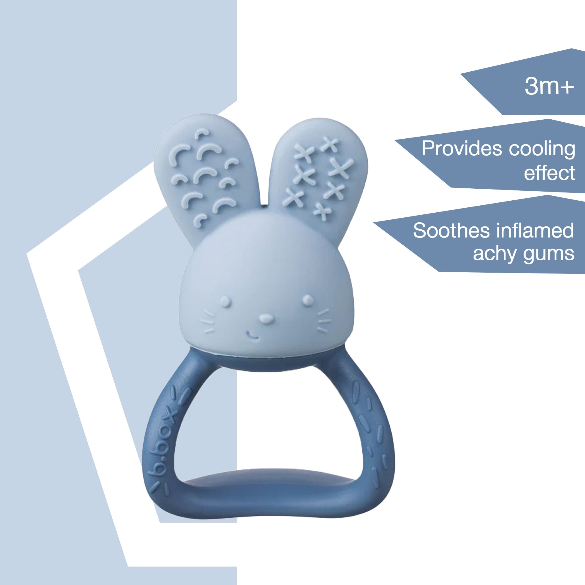 b.box Chill + Fill Bunny Teether Lullaby Blue - 100408