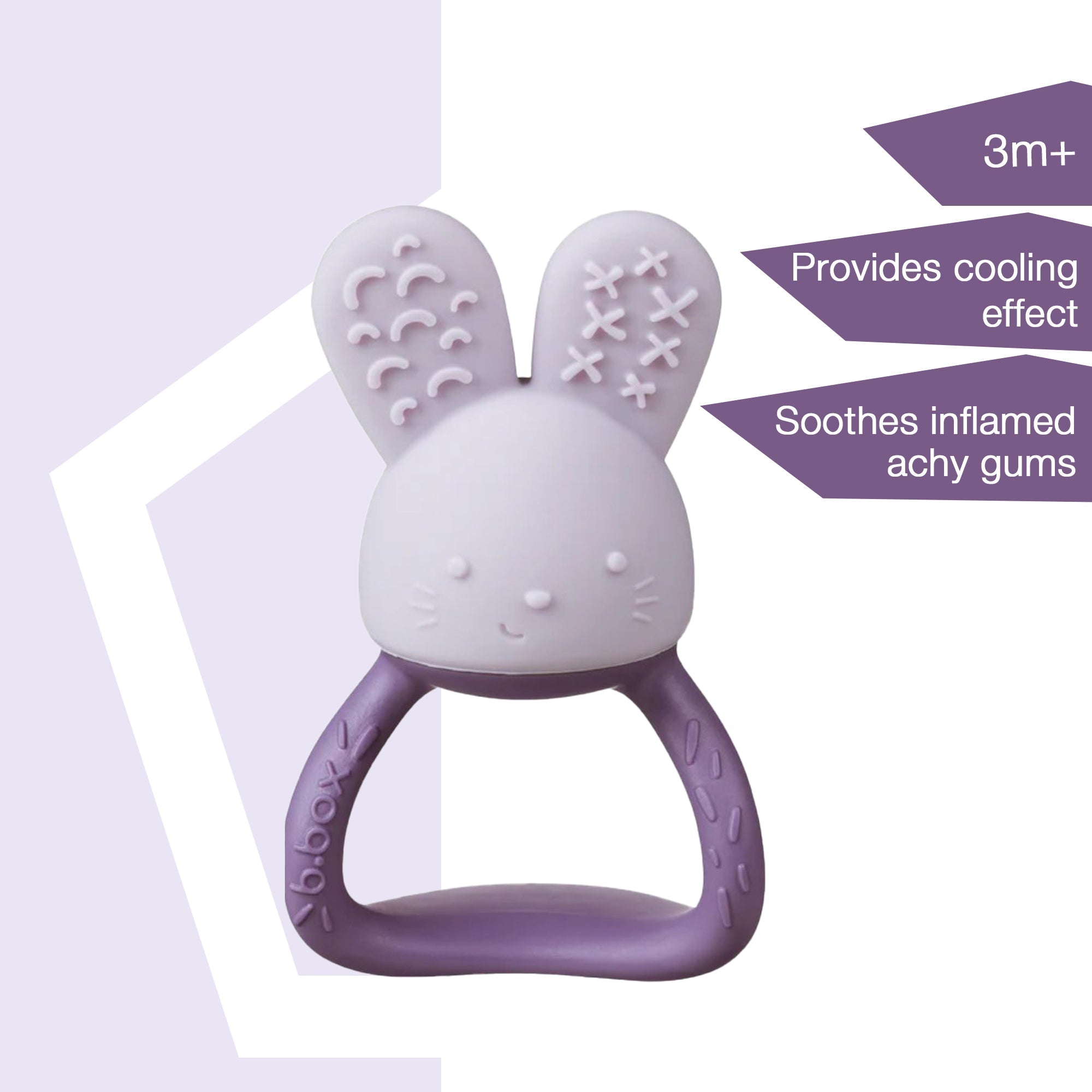 b.box Chill + Fill Bunny Teether Peony Purple - 100409