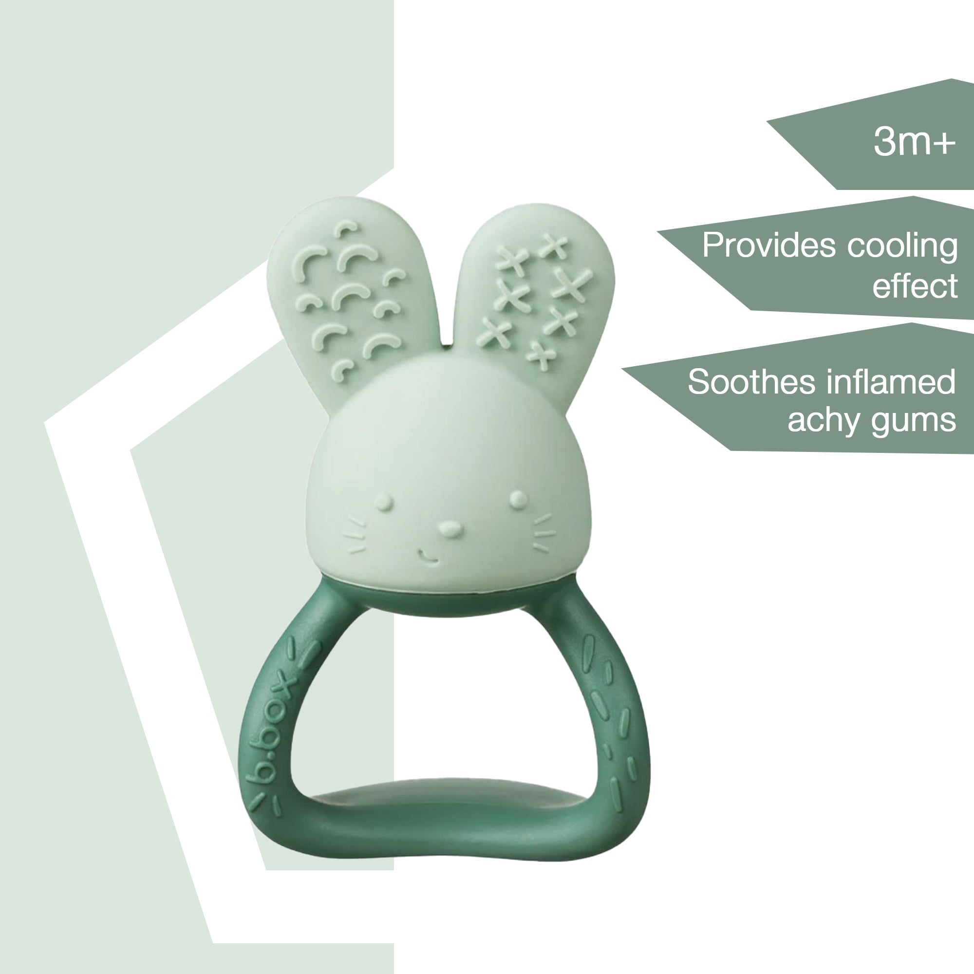 b.box Chill + Fill Bunny Teether Sage Green - 100410