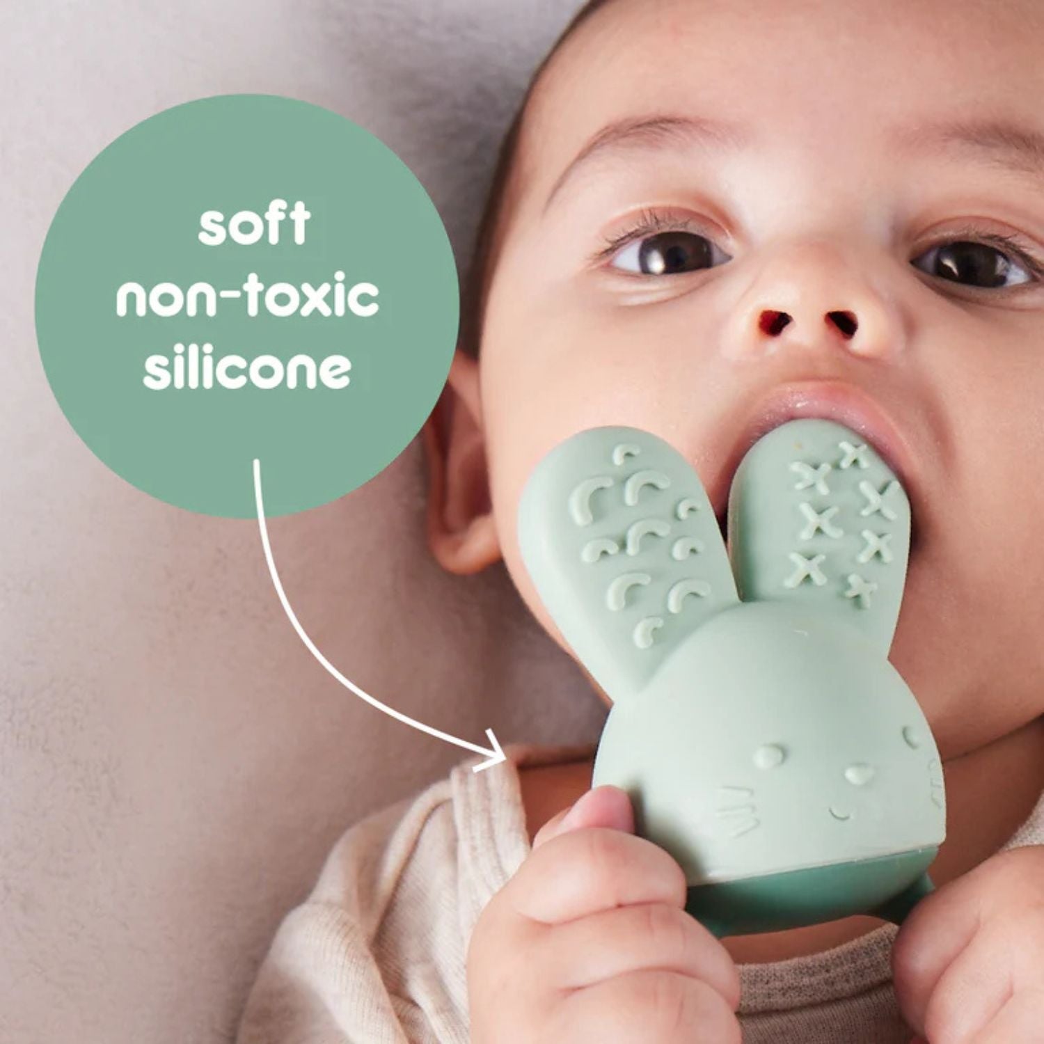 b.box Chill + Fill Bunny Teether Sage Green - 100410