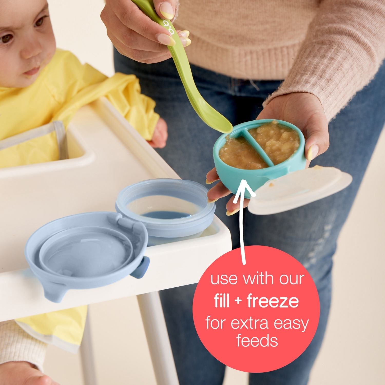 b.box Fill + Feed Silicone Feeding Pouch Blush Pink - 100111