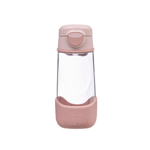 b.box Flip Top Lid Spout Drink Bottle for kids - Leak Proof & Easy to Carry 450ml - Blush Crush Pink - 870