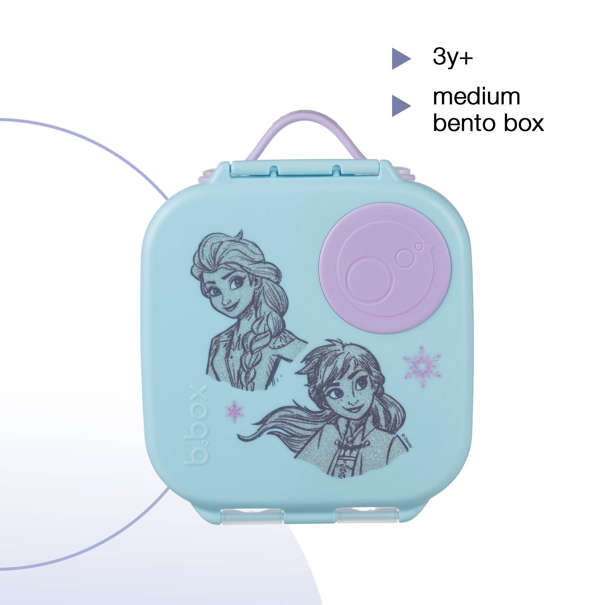 b.box Frozen Mini Lunchbox - Adjustable Divider, Flexi Fruit Holder & 1L Capacity - Multicolor - 4007DFS3