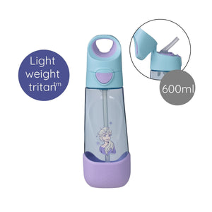 b.box Frozen Tritan Straw Drink Bottle 600ml - Durable, Spill - Proof & Kid - Friendly - Multicolor - 5005DFS3