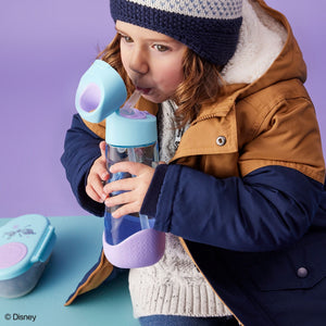 b.box Frozen Tritan Straw Drink Bottle 600ml - Durable, Spill - Proof & Kid - Friendly - Multicolor - 5005DFS3