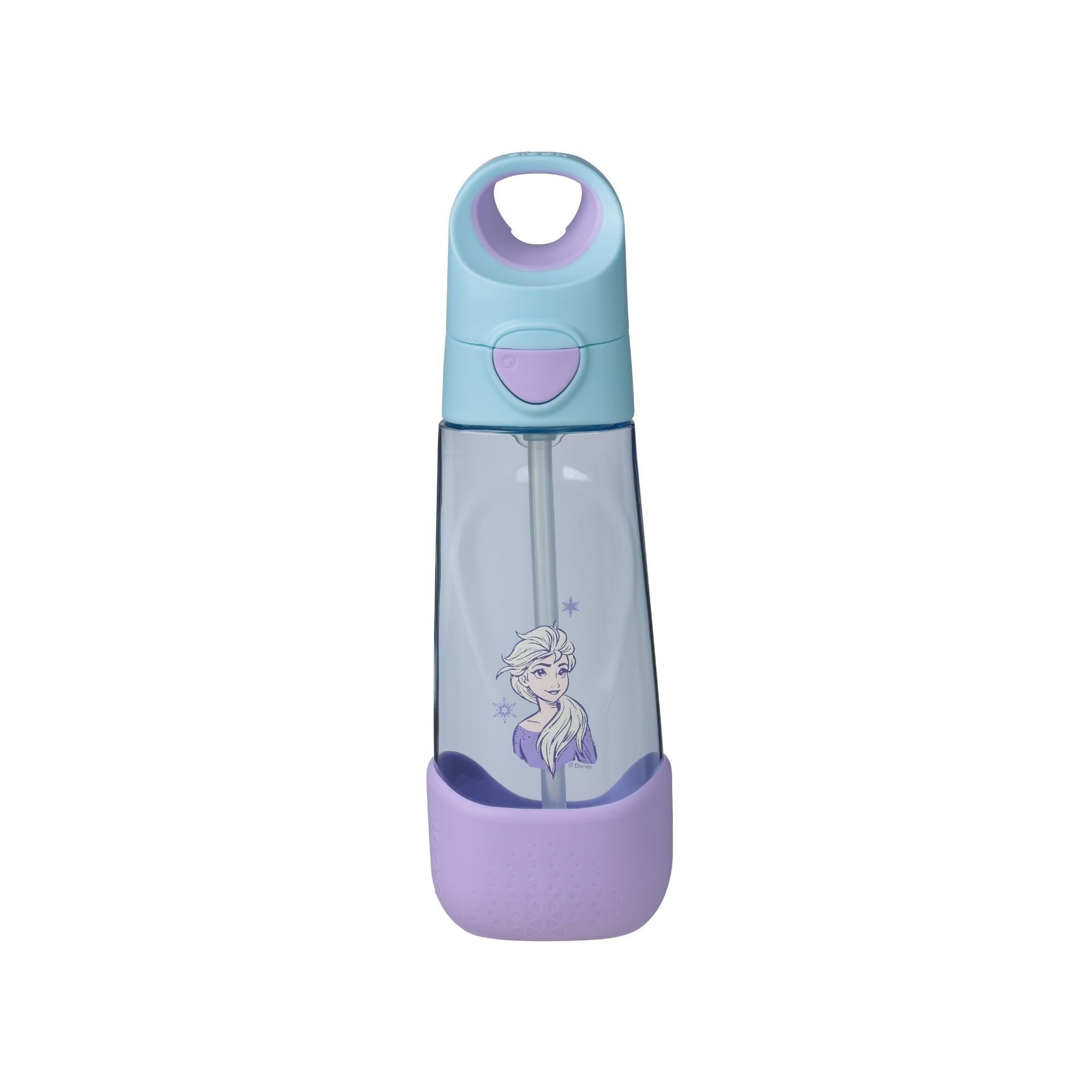 b.box Frozen Tritan Straw Drink Bottle 600ml - Durable, Spill - Proof & Kid - Friendly - Multicolor - 5005DFS3