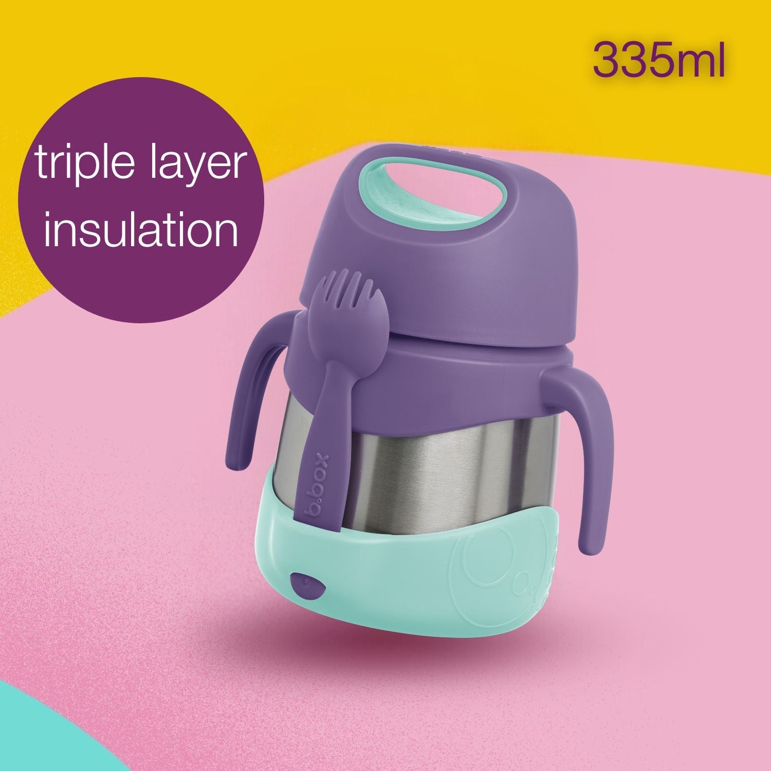 B.Box Insulated Food Jar Lilac Pop Purple: 335ml - 400503